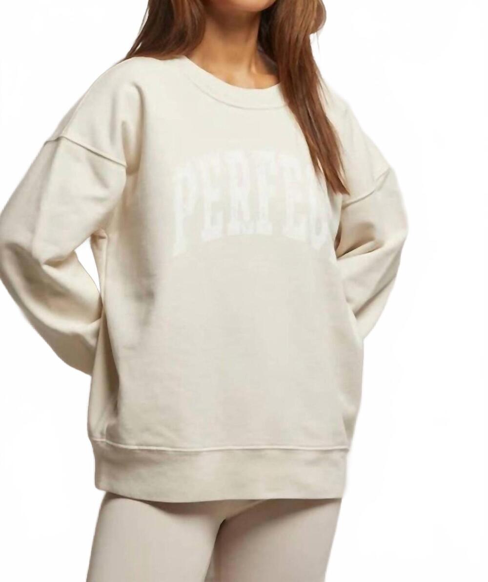 NEW PERFECTWHITETEE women's perfect sweatshirt in sugar
